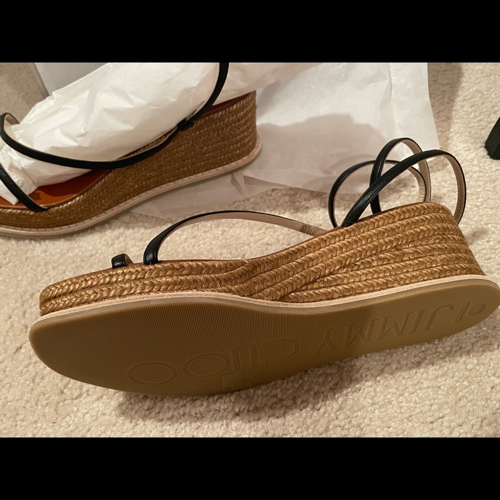 Jimmy Choo Drive 60 Black Espadrille (36.5/6.5)